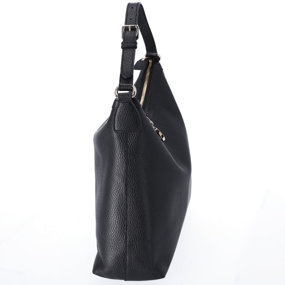 GUCCI Interlocking G Shoulder Bag 449711 Black Leather - Picture 3 of 8